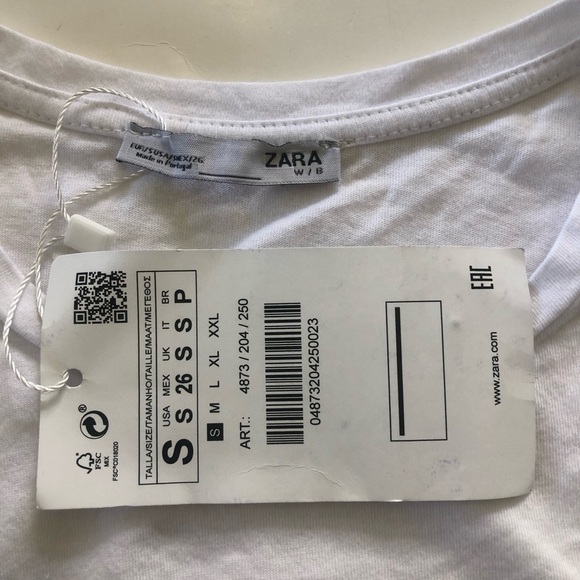 Zara W / B Velvet Patch Embroidered Floral and Pearls Details Short Sleeves Top - Picture 5 of 9